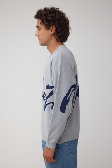 リバーシブル総柄グラフィックニット 詳細画像