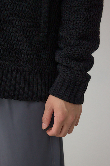 ガーターボアジップニット フーディー 詳細画像