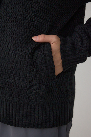 ガーターボアジップニット フーディー 詳細画像