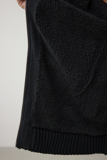 ガーターボアジップニット フーディー 詳細画像