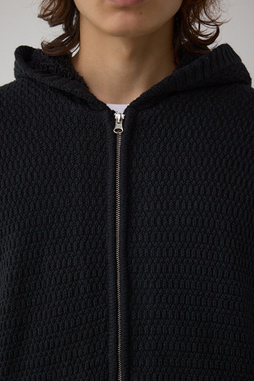 ガーターボアジップニット フーディー 詳細画像