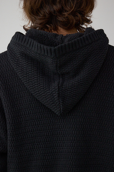 ガーターボアジップニット フーディー 詳細画像