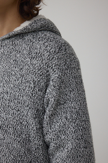 ガーターボアジップニット フーディー 詳細画像