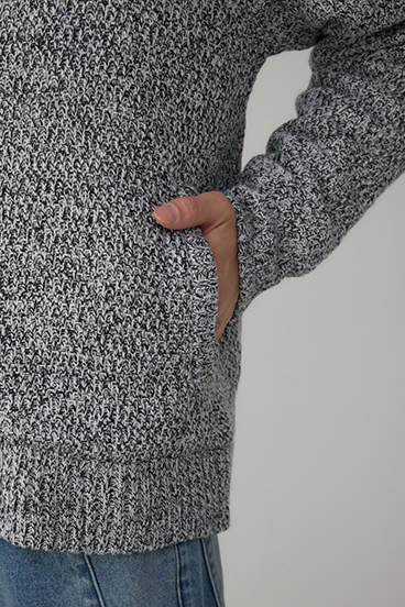 ガーターボアジップニット フーディー 詳細画像