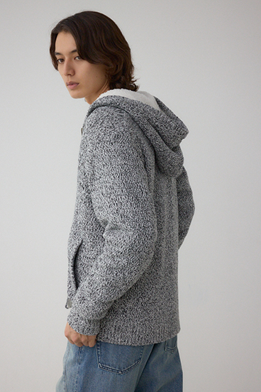 ガーターボアジップニット フーディー 詳細画像