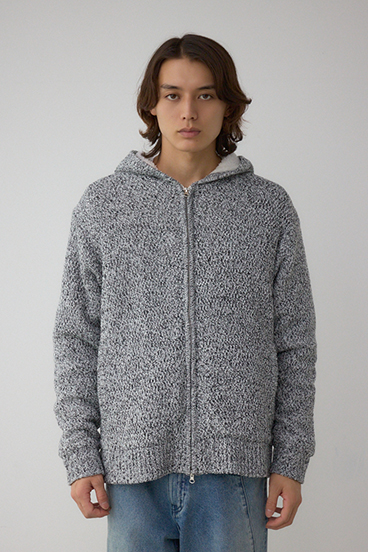 ガーターボアジップニット フーディー 詳細画像