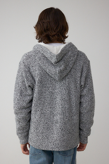 ガーターボアジップニット フーディー 詳細画像