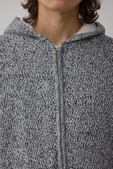 ガーターボアジップニット フーディー 詳細画像