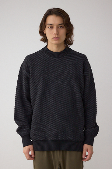 ジグトーンジャガードニット 詳細画像