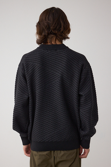 ジグトーンジャガードニット 詳細画像