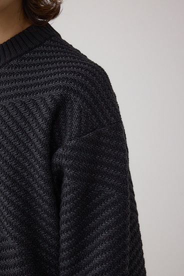 ジグトーンジャガードニット 詳細画像