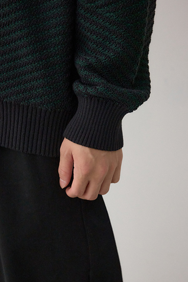 ジグトーンジャガードニット 詳細画像