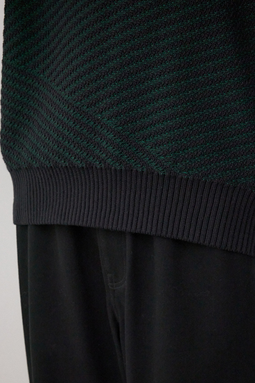 ジグトーンジャガードニット 詳細画像