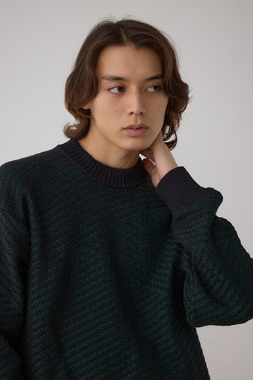 ジグトーンジャガードニット