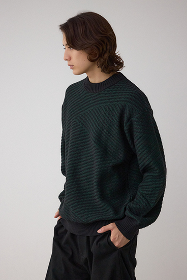 ジグトーンジャガードニット 詳細画像