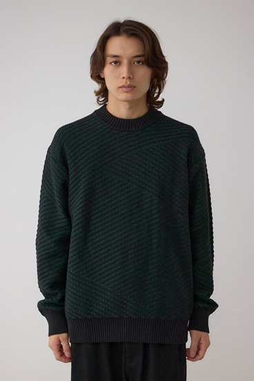 ジグトーンジャガードニット 詳細画像