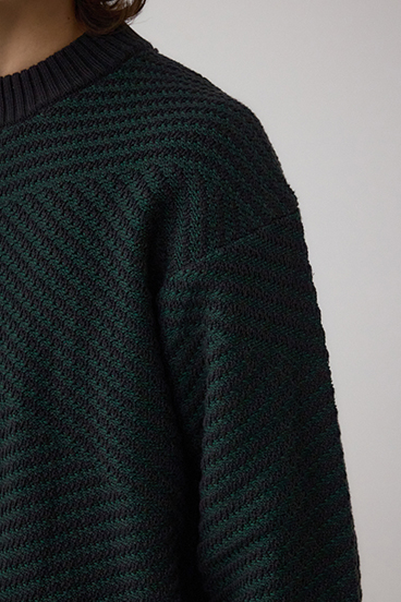 ジグトーンジャガードニット 詳細画像