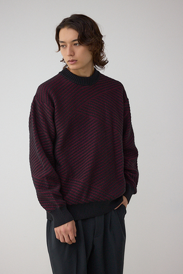 ジグトーンジャガードニット 詳細画像