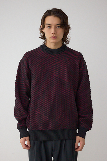 ジグトーンジャガードニット 詳細画像