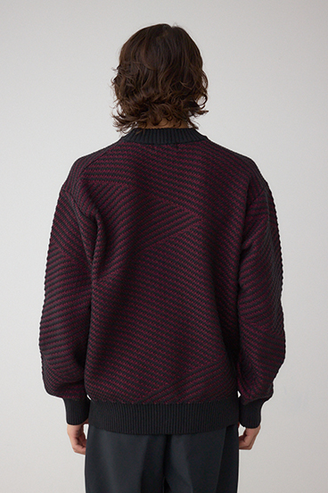 ジグトーンジャガードニット 詳細画像