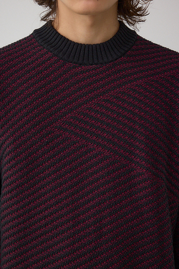 ジグトーンジャガードニット 詳細画像