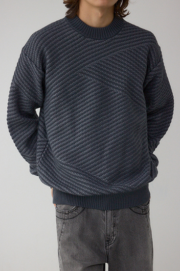 ジグトーンジャガードニット