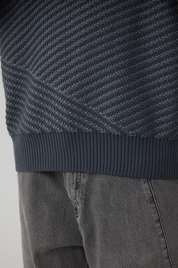 ジグトーンジャガードニット 詳細画像