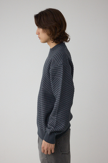 ジグトーンジャガードニット 詳細画像