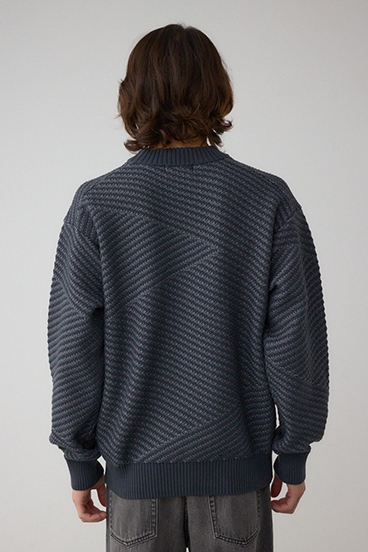 ジグトーンジャガードニット 詳細画像