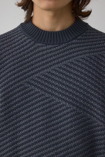 ジグトーンジャガードニット 詳細画像