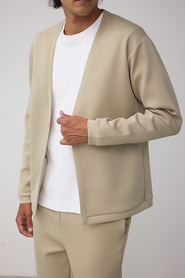 ダブルニットカーディガン 詳細画像