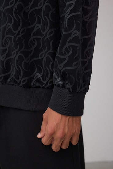 ベロアエンボス総柄トップス 詳細画像