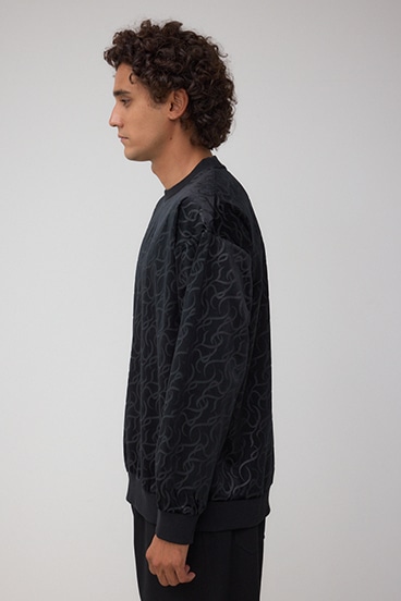 ベロアエンボス総柄トップス 詳細画像