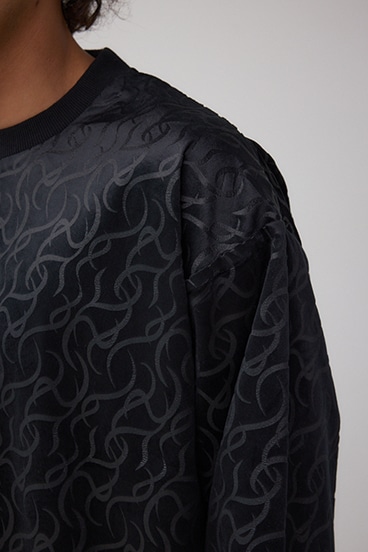 ベロアエンボス総柄トップス 詳細画像