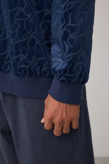 ベロアエンボス総柄トップス 詳細画像