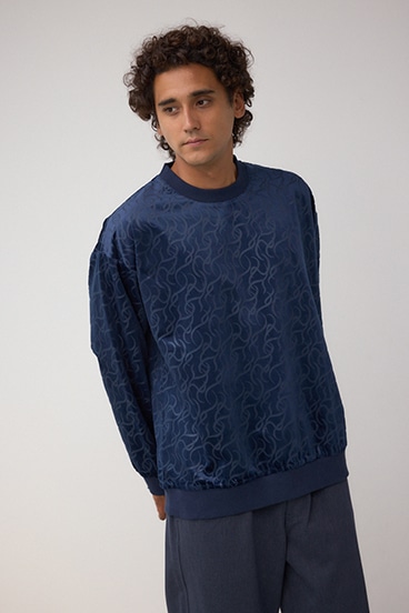 ベロアエンボス総柄トップス 詳細画像