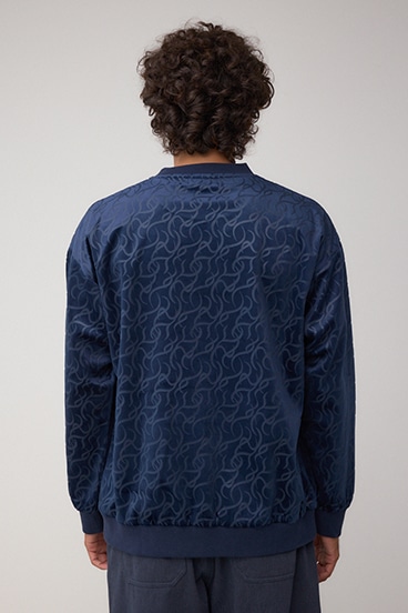 ベロアエンボス総柄トップス 詳細画像