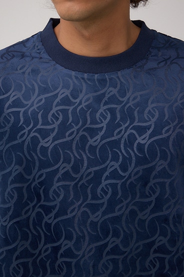 ベロアエンボス総柄トップス 詳細画像