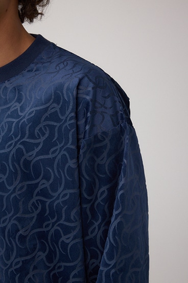 ベロアエンボス総柄トップス 詳細画像