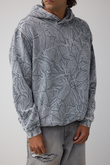 シャドークリンクルフーディートップス