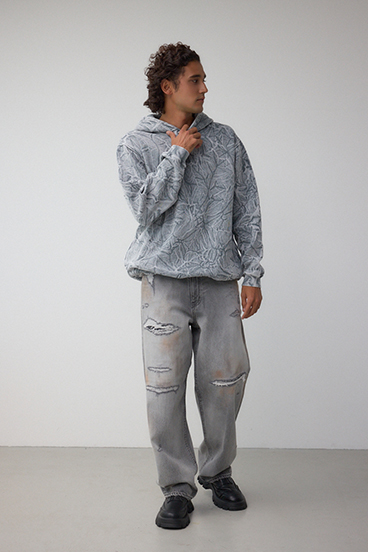 シャドークリンクルフーディートップス 詳細画像