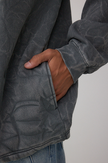 シャドークリンクルフーディートップス 詳細画像