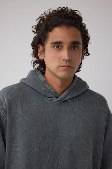 シャドークリンクルフーディートップス