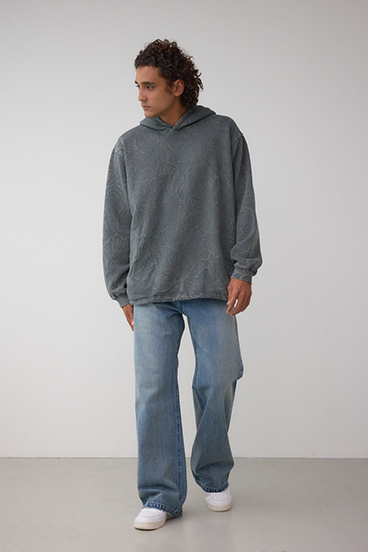 シャドークリンクルフーディートップス 詳細画像