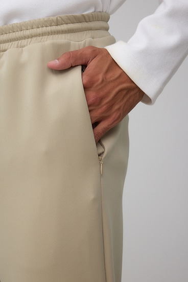 ダブルニットスリムパンツ 詳細画像