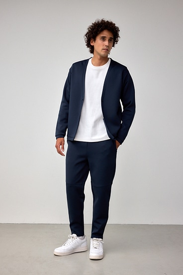 ダブルニットスリムパンツ 詳細画像