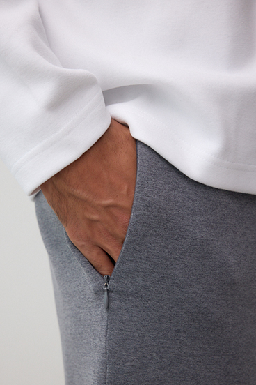 ダブルニットスリムパンツ 詳細画像