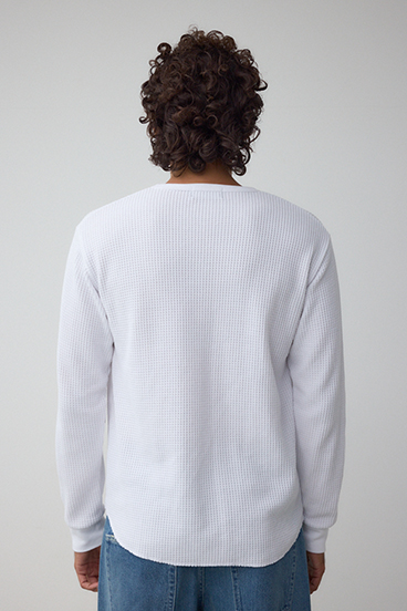 袖刺繍ワッフルトップス 詳細画像