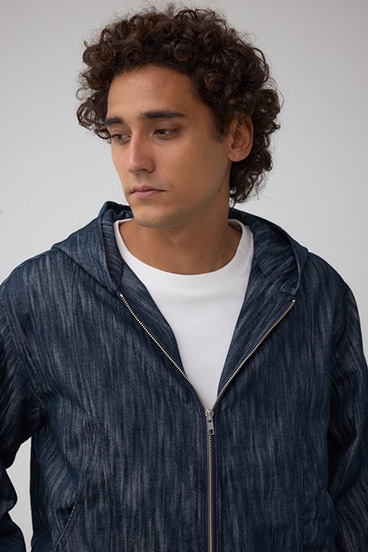 AZUL DENIMシャイニーデニムブルゾン 詳細画像