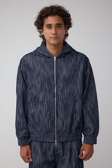 AZUL DENIMシャイニーデニムブルゾン 詳細画像